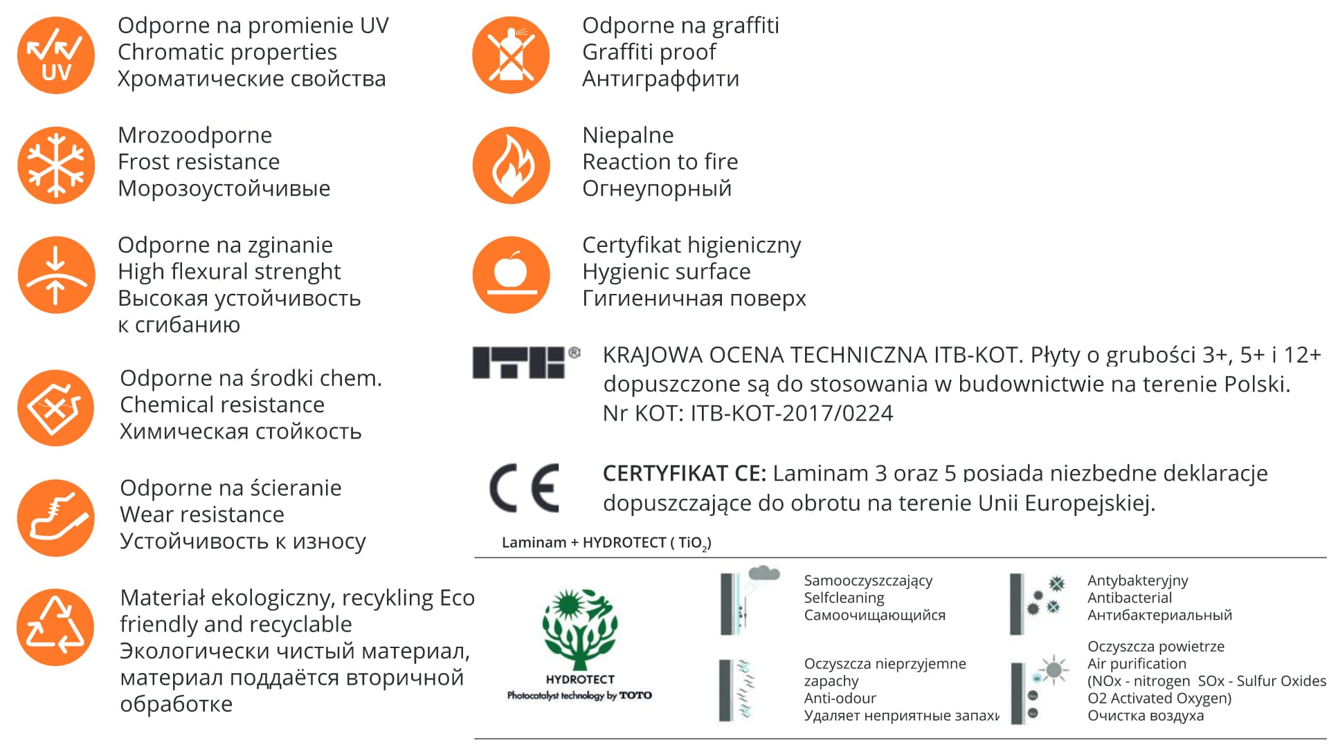 Physikalisch-chemische Eigenschaften des lamina-